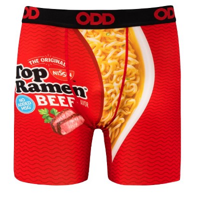 Odd Sox, Top Ramen Beef, Novelty Boxer Briefs For Men, Medium
