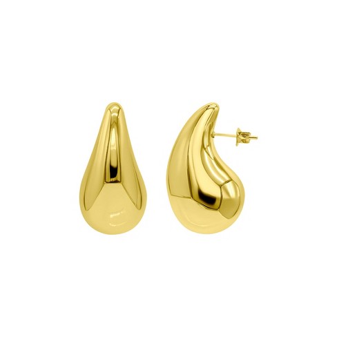 Adornia Tarnish Resistant Teardrop Sculptural Stud Earrings - image 1 of 4