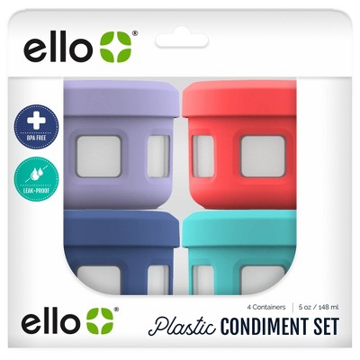 Ello 8pc Plastic Condiment Set