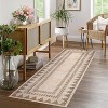 Coucheta Modern Washable Area Rug, Neutral Geometric Border Low Pile Rug, Non-Slip & Non-Shedding Carpet for Living&Dining Room, Hallway&Bedroom - 4 of 4