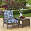 ARDEN Outdoor Deep Seat Cushion Set, 22 in x 24 in, Weather-Proof, Rain-Proof, Fade Resistant Patio Cushion Blue Garden Floral - 2 of 4