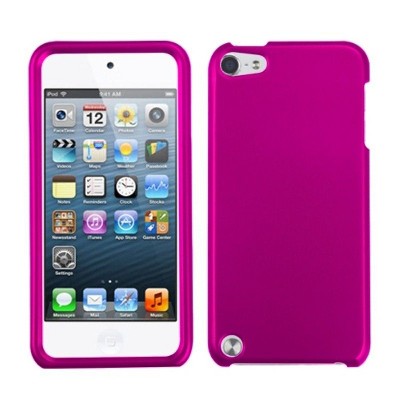 MYBAT For Apple iPod Touch 5th Gen/6th Gen Hot Pink Hard Rubberized Case Cover
