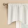 1pc 50"x18" Sun Zero Bronte Floral Jacquard 100% Blackout Rod Pocket Curtain Valance Pearl - 2 of 4