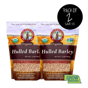 Grain Place Foods 2 lb Non-GMO Organic Hulled Barley - Pack of 2 - 1 of 4