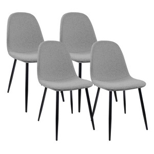 NicBex Upholstered Dining Chair Set of 4 Modern Fabric Accent Chair with Metal Legs for Kitchen,Dining Room - 1 of 4