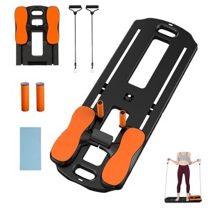 Pilates Board, Foldable Pilates Reformer Set – Multi-Purpose Sliding Board 300LBS Capacity Anti-Slip for Home Workouts with Phone Holder - 1 of 4