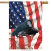 Briarwood Lane Police Hat House Flag Badge Blue Line Emergency Services Patriotic 28" x 40" - 2 of 4