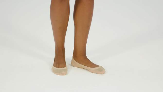 Peds Women&#39;s 2pk Laser Cut Liner Socks - Nude 5-10, 2 of 5, play video