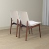Ashcroft Furniture,Ravel Beige Fabric Dining Chair Set of 2 - 4 of 4