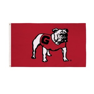 NCAA University of Georgia Flag with Grommets, 3'x5' UGA Bulldogs Outdoor College Flags & Banners for Garden Patio Indoor Wall Décor - 1 of 4