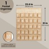 Infinite Curiosity 30-Row Burlap Cell Phone Holder for Classroom, Hanging Pocket Organizer for Phones, Calculator Caddy, 23.6 x 31 In - 3 of 4