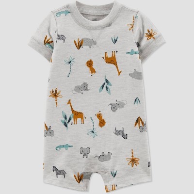 Image of Baby Boys' Safari Romper - Just One You® made by carter's Gray 3M