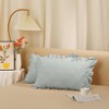 Unique Bargains Single Layer Wide Ruffles Envelope Closure Pillowcases 2 Pcs - 2 of 4