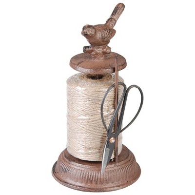 The Lakeside Collection Cast Iron Garden Twine Holder & Scissors