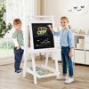 Safstar Foldable Easel for Kids 3-in-1 Double-sided Art Easel with Chalkboard White - 3 of 4