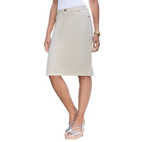 Jessica London Women's Plus Size True Fit Denim Short Skirt, 24 - New ...