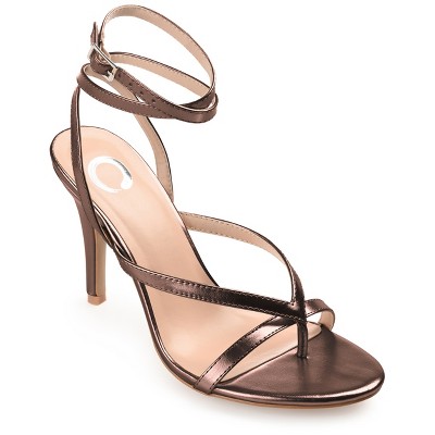 Journee Collection Womens Waverlee Open Toe High Stiletto Pumps Brown 10