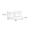 HomeRoots 60" White Wood Open Shelving TV Stand - 3 of 4