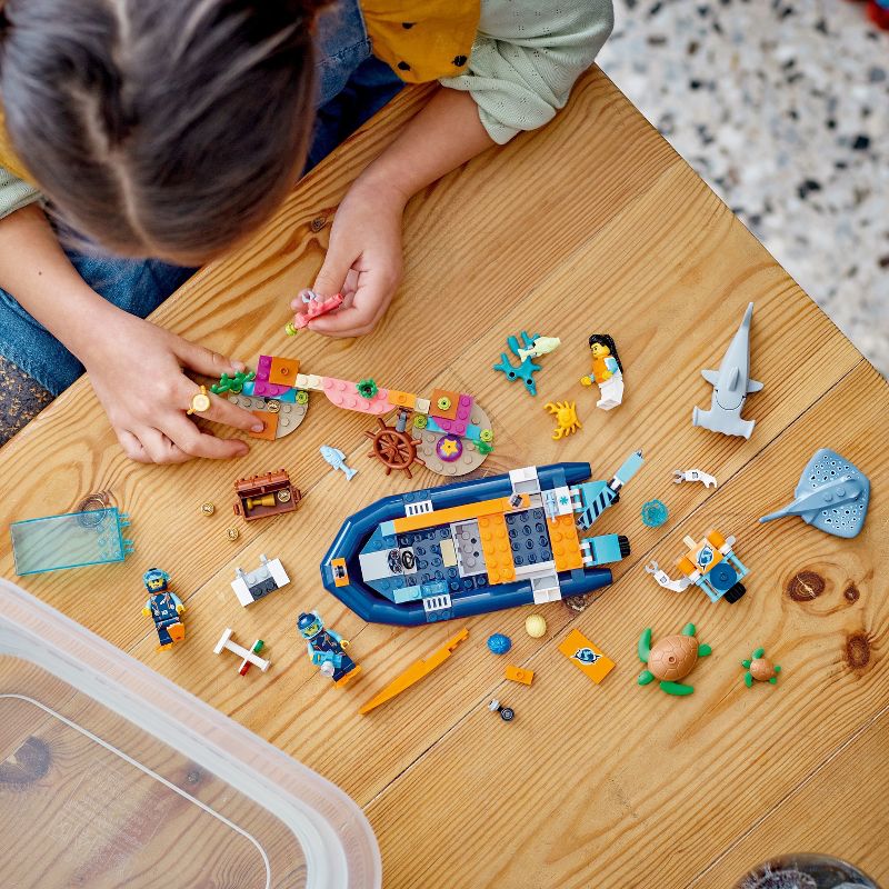 LEGO City Explorer Diving Boat Ocean Building Toy Set 60377, 6 of 10