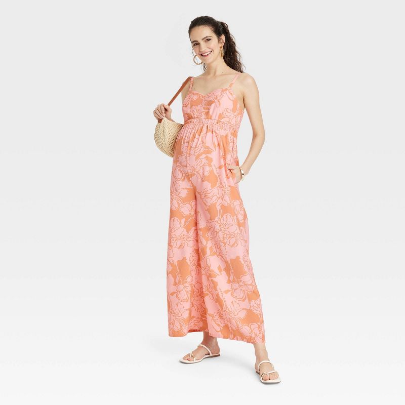 Woven Wide Leg Maternity Jumpsuit - Isabel Maternity by Ingrid & Isabel™, 3 of 4