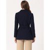 INSPIRE CHIC Women's Double Breasted Work Office Elegant Winter Notched Collar Coat - 4 of 4
