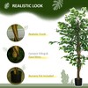 5ft Artificial Tree, Indoor Fake Ficus with Pot for Home Office Living Room Decor - 4 of 4