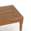 New Classic Furniture,Savannah 47" Wood Patio Coffee Table in Natural - 4 of 4