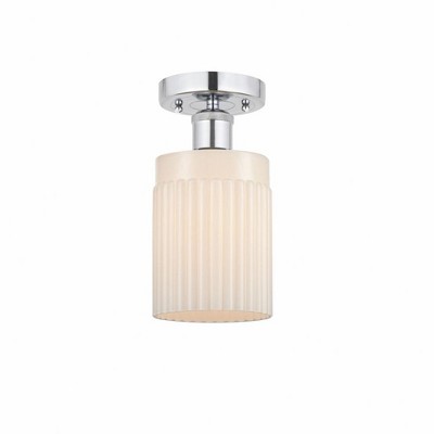 Hadley - 1 Light Semi-Flush Mount In Art Deco Style-9.75 Inches Tall and 4.5 Inches Wide