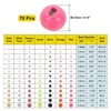Unique Bargains Fly Tying Slotted Tungsten Round Beads for Variety Jig Hooks 70 Pcs - 2 of 4