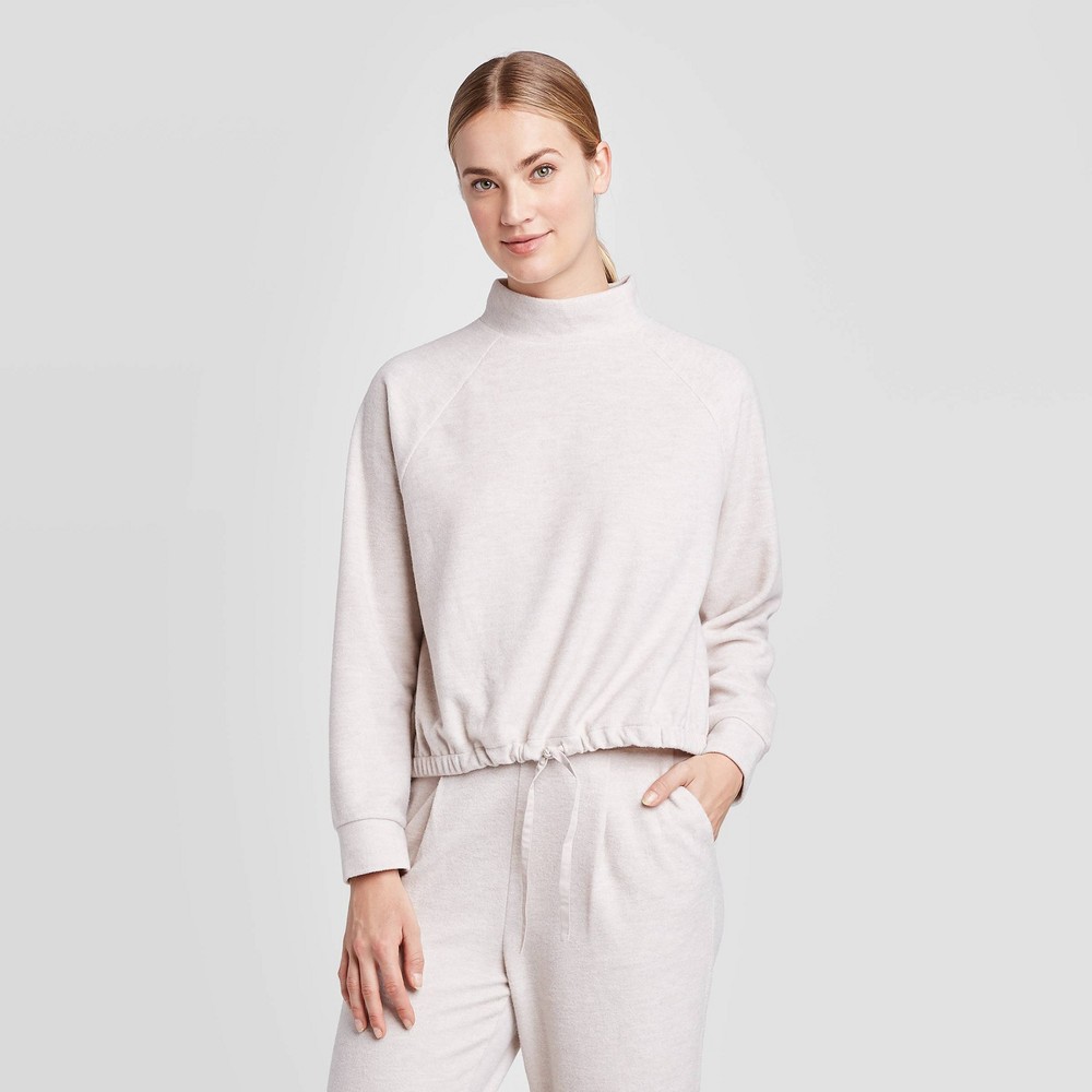 Women's High Neck Cozy Knit Sweatshirt - Prologue Oatmeal Heather XL, Women's, Black was $24.99 now $17.49 (30.0% off)