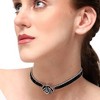 SOHI Women's Onyx Black Rosa Choker Necklace - 4 of 4