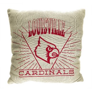 NCAA Louisville Cardinals 26 x 26 Woven Tapestry Pillow - 1 of 4
