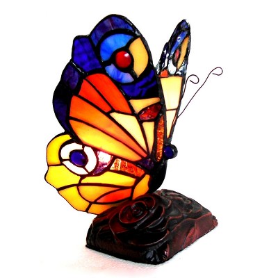 Chloe Lighting Kacy 6 Tiffany-style 1 Light Butterfly Accent Table Lamp 9 Inch Tall
