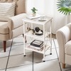 VECELO Modern X-Design Nightstand, End/Side Table with 3 Storage Shelves for Bedroom or Living Room - 4 of 4