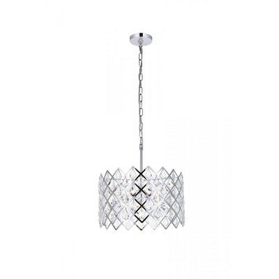 Elegant Lighting Lyla 16 inch pendant in chrome