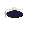 Covers&All Round Pillow Cover, Weather & UV Resistant, with Zippers, Round 36 in Diameter x 5 in H, Navy Blue - 3 of 4