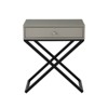 NicBex Modern Nightstand with X-Shaped Metal Legs Minimalist Bedside Table with Single Drawer End Table for Bedroom, Living Room - 2 of 4