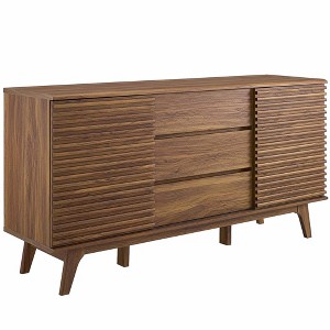 Modway Render 63 Sideboard Buffet Table or TV Stand - Walnut - 1 of 4