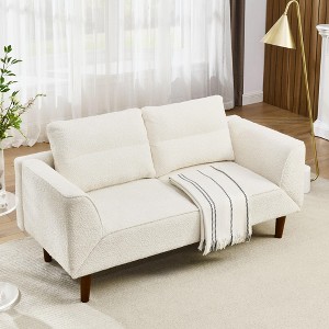 NicBex Couches for Living Room Convertible Futon Loveseat Sofa Bed Comfy Upholstered Sleeper Sofa Couch with Adjustable Armrest - 1 of 4