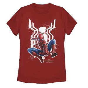 Women's Marvel Spider-Man: Far From Home Logo Splatter T-Shirt - 1 of 3