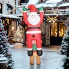 Outsunny 7FT Hanging Christmas Inflatable Santa with Dog, Blow Up Christmas Decoration with Built-in LED Lights for Garden, Indoor Outdoor Home Decor - 2 of 4