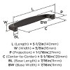 Amerock Franklin 5-1/16 Inch Center-to-Center Pull for Cabinets, Drawers, and Furniture - 4 of 4