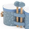 Label Label: Wooden Bongos - Blue, 2 Drum Sticks, Carry Handles, Ages 2+ - 3 of 4