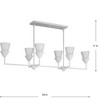 Progress Lighting Pinellas 6-Light Linear Chandelier, Whiteplaster, Opal Glass Shades - 4 of 4