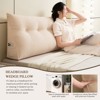 Bekrvio Corduroy Bed Wedge Pillow, Headboard Bolster Back Rest Cushion Pillow f Sofa Bed - 3 of 4