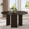 SpassWay 30"H Modern Wood Dining Table Versatile Kitchen Conference Gaming Table with Sturdy Tripod Base in Walnut/Black/Natural Wood - 2 of 4