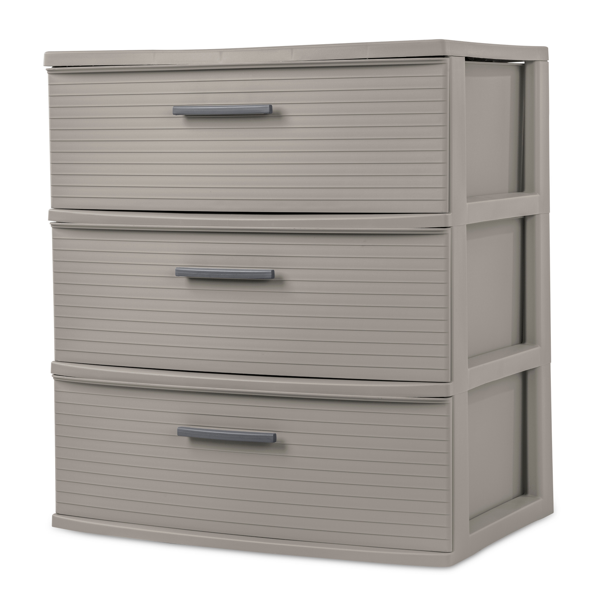 3 Drawer Wide Tower Dark Gray - Brightroom™