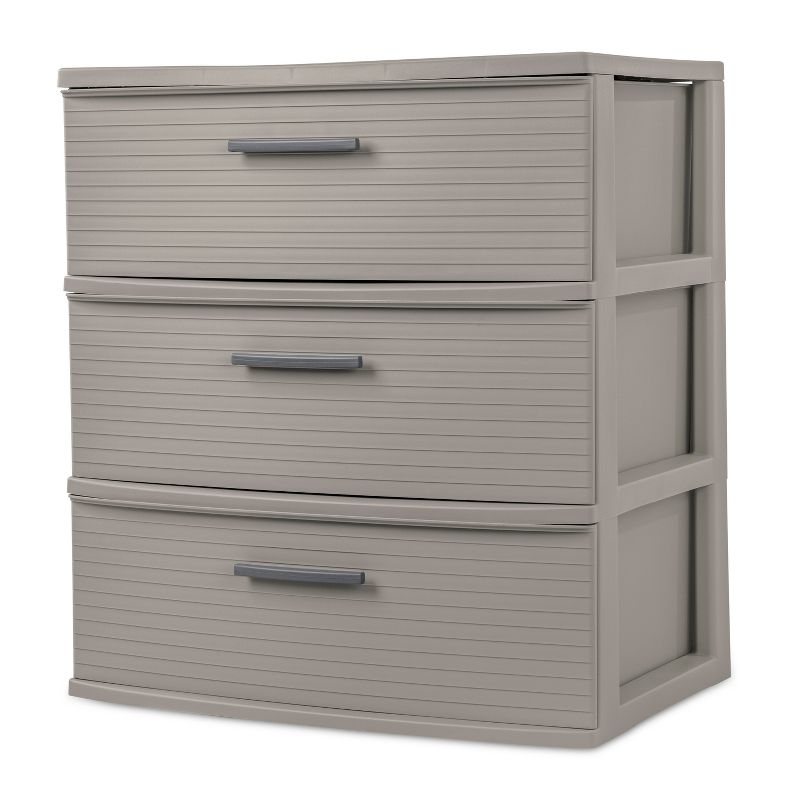 3 Drawer Wide Tower Light Gray - Brightroom&#8482;, 1 of 8