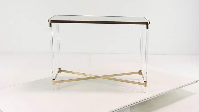 Modern Acrylic Console Table Gold - Olivia &#38; May, 2 of 7, play video