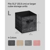 SONGMICS Storage Cubes, 13-Inch Non-Woven Fabric Bins with Double Handles, Set of 8, Closet Organizers for Shelves, Foldable, for Clothes - 4 of 4
